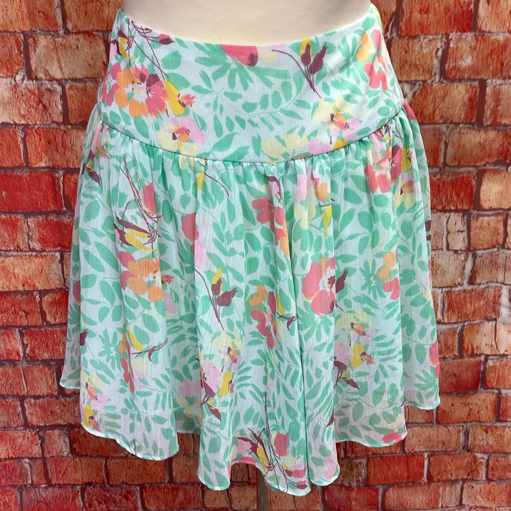 GAP Floral Crinkle Gauze Mini Skirt